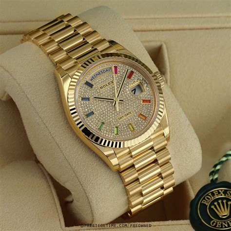 gold rolex day date 36mm|Rolex Day-Date 128238.